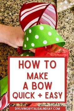 how to make a bow quick and easy with ribbon, paper or duct scraps