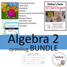 Are you teaching Algebra 2? This bundle includes ALL of the Algebra 2 products in my store at an incredible savings of over 30% off the price if you were to buy each product separately. Plus, this bundle will continue to grow (as will the price). Purchase once and you will receive a notification whe... Algebra 2 Activities, Free Math Printables, Radical Expressions