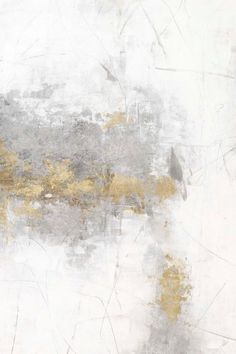 an abstract painting with gold and grey colors