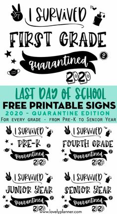 the back to school poster is shown in black and white, with text that reads i survived