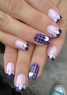 nail art Valentines Nail Art Designs, Purple Glitter Nails, Nails Purple, Valentine Nail Art, February Nails, Gel Nail Art Designs, Trendy Nail Art Designs, Simple Acrylic Nails, Christmas Nails Acrylic