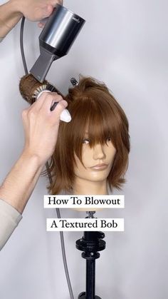 Styling A Bob, Faux Bob Tutorial, Shaggy Layered Bobs, Growing Out A Bob, Bobs Video, Textured Bob Hairstyles, Short Haircut Tutorial, Shattered Bob, Short Choppy Bobs