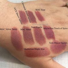 Maybelline Touch Of Spice, Olive Makeup, Mauve Lipstick, Mauve Lips, Maybelline Lipstick, Lipstick For Fair Skin, Simple Makeup Tips, Lipstick Kit, Eye Makeup Pictures