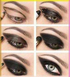 Goth Smokey Eye Makeup, Goth Eyeshadow Tutorial, Gothic Glam Eye Makeup, Goth Smokey Eye Tutorial, Trad Goth Eye Makeup, Goth Eye Makeup, Make Up Designs