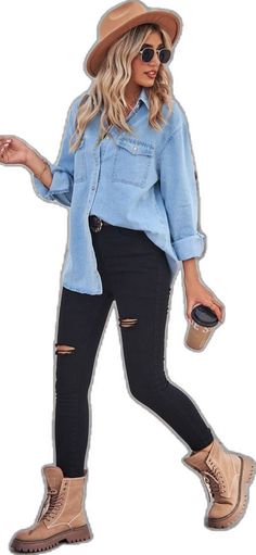 Denim Blue Top With Frayed Hem For Day Out, Denim Blue Mid-rise Tops For Fall, Casual Button-up Jeans For Day Out, Casual Distressed Denim Top, Denim Blue Top With Frayed Hem, Washed Blue Denim Top With Frayed Hem, Casual Blue Ripped Tops, Blue Ripped Casual Tops, Trendy Ripped Denim Top