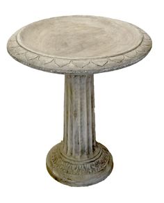 the pedestal is made out of stone