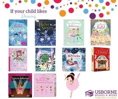 the children's books are all in different colors and sizes, including ballerinas