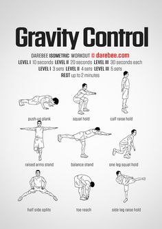 an image of a poster showing how to do a gravity control exercise for the entire body