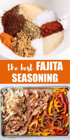 the best fajita seasoning recipe is made with fresh ingredients like peppers, onions, and ground beef