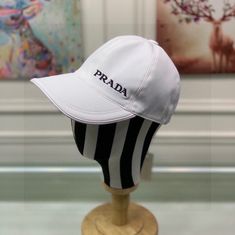 SHOP MORE LUXURY PRODUCTS HERE Description Prada Denim Baseball Cap White Prada Cap This baseball cap with the iconic Prada logo appears as embroidered detail. Celebrating freedom and individuality, colors and styles blend to create a contemporary, composite collection with archetypes of beach imagery. WhiteWhite DenimLogo Prada Includes box, dust bag.This product is of the premium quality. Designer White Visor Baseball Cap, Designer White Snapback Hat, Prada Cap, Prada Denim, Gucci Gg Belt, Designer Caps, Dior Shirt, Louis Vuitton Shirt, Dior And I