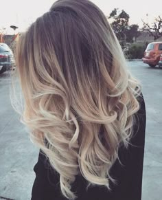 Ombre Hair Color Ideas for women Blond Ombre, Balayage Blond, Ombre Hair Blonde, Brunette To Blonde, Brown Blonde Hair, Long Blonde