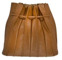 Cognac Bucket Bag For On-the-go, Leather-backed Bucket Bag, Cognac Soft Leather Bucket Bag, Cognac Bucket Bag For Errands, Cognac Bucket Bag With Removable Pouch For Errands, Leather Bucket Bag With Leather Backing, Hobo Tote Bag, Italian Bags, Drawstring Bucket Bag