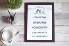 Happy To Be Us by Ms Moem Diy Wedding Keepsakes, You Poem, Wedding Keepsakes, Groom Gift, Wedding Item, Wedding Album