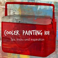 a red box with the words cooler painting 101 tips, tricks and inspiration