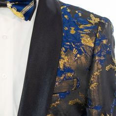 An elegant alternative to the traditional, this stylish dinner jacket features a handsome floral exterior with satin shawl lapels and a single-button design for great mix of comfort and sophistication. Easily paired with a diverse range of dress pants and footwear styles. Regular-Fit Floral Exterior Satin Shawl Lapel Single-Breasted, Single-Button 3 Exterior Pockets 4 Button Cuffs Dry Clean Only Imported Dinner Jacket, Button Design, Dress Pants, Royal Blue, Shawl, Fashion Shoes, Satin, Pants, Floral