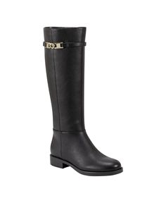 in stock Black Knee Boots, Knee High Riding Boots, Black Riding Boots, Black Knees, Riding Boot, Beautiful Boots, Cool Boots, Knee Boots, Side Zip