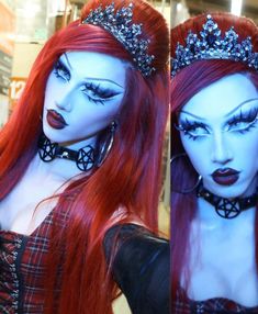 Spice Drag Queen, Sugar And Spice Drag Queens, Coyle Twins, Drag Queen Aesthetic, Mimi Imfurst, Macabre Fashion, Character Customization, Funky Makeup, Drag Queen Outfits