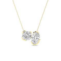 1.50 CT Toi Et Moi Necklace Oval & Cushion Cut Classic Daily Wear Pendant Her Interesting Conversation, Pear Cut Diamond, Create Memories, Diamond Pendant Necklace, Fine Jewellery Necklace, Oval Diamond, Pear Cut, Cushion Cut, Stone Necklace