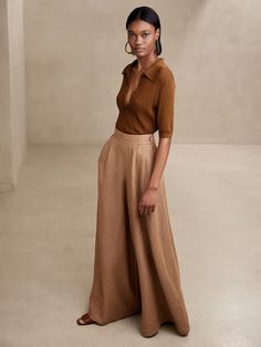 Women's Best Selling Clothing | Banana Republic Chic Brown Tops For Business Casual, Chic Brown Top For Business Casual, Fitted V-neck Polo Sweater For Work, Elegant Fitted Polo Sweater, Classic V-neck Polo Sweater For Spring, Elegant Brown Tops For Business Casual, Elegant Brown Top For Business Casual, Elegant Fitted Polo Sweater For Work, Chic Polo Collar Sweater For Work