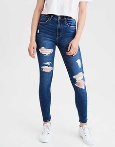 Cute Ripped Jeans, Petite Dress Pants, Jeans Grunge, Hot Pants Shorts, Ripped Knee Jeans, Dress For Petite Women, Best Jeans For Women, Womens Ripped Jeans, Jeans Outfit Women