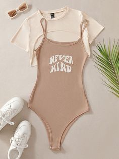 Summer Swimming, Trendy Shirt Designs, Swimsuits Outfits, Cami Bodysuit, Cute Dress Outfits, Easy Trendy Outfits, Co Ords, Teenager Outfits, Simple Trendy Outfits