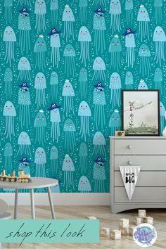 Wallpaper Peel and Stick Wallpaper Cute Jellyfish Sailors and Pirates, Removable Wallpaper Cute Jellyfish Wallpaper, Jellyfish Embroidery, Jellyfish Doodle, Drawing Jellyfish, Jellyfish Clipart, Cartoon Jellyfish, Box Jellyfish, Jellyfish Blue, White Jellyfish