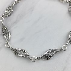 Marquise Leaves Silver Bracelet Solid 925 Sterling Silver - Etsy Adjustable Filigree Sterling Silver Bracelet, Adjustable Sterling Silver Filigree Bracelet, Bohemian Etched Sterling Silver Bracelet Gift, Bohemian Filigree Bracelets As A Gift, Ornate Sterling Silver Bracelet With Oxidized Finish As Gift, Ornate Oxidized Finish Bracelets As Gift, Ornate Nickel-free Bracelets For Gift, Ornate Etched Bracelet For Gift, Nickel-free Traditional Sterling Silver Bracelet As Gift