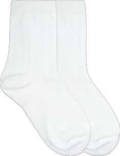 JEFFERIES RIBBED CREW SOCKS Casual White Ribbed Knee-high Socks, White Mid-calf Cotton Socks, White Cotton Mid-calf Socks, Casual White Ribbed Socks, Classic White Knee-high Socks, Casual Solid Color Knee-high Socks, Casual White Cotton Knee-high Socks, Casual White Socks, White Casual Mid-calf Socks