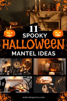 spooky halloween mantel ideas