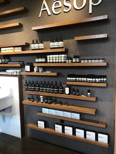 a store with shelves filled with different types of products