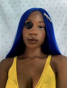 Halloween Costumes Black Women, Costumes For Black Women, Coraline Costume, Black Cosplayers, Halloween Costumes 2022, Vampire Bride, Dark Blue Hair, Black Cosplay