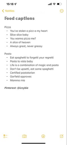 the menu for an italian restaurant