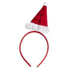 Red is the colour of the season with our Honeycomb Santa Hat Christmas Headband.This fun Christmas Headband is a great festive hair accessory, perfect for your Christmas party or a meal with family and friends on the day itself.Each pack contains:2 x paper honeycomb Santa hat Christmas headbands for adults, measuring 12cm tall by 10cm wide, with glue dots and paper clips to secure together.Packaging is recyclable. Peppermint Headband, Santa Headband, Festive Red Headband, Red Christmas Holiday Headband, Festive Hair, Christmas Headbands, Christmas Dress Up, Balloon Tree, Daisy Headband