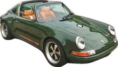 an image of a green porsche sports car