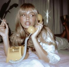 Y2k Phone Photoshoot, Telephone Cord Aesthetic, Retro Telephone Aesthetic, On The Phone Pose Reference, Come On Eileen Aesthetic, Phone Call Reference, Landline Aesthetic, Wolfiecindy Aesthetic, Vintage Bathroom Photoshoot