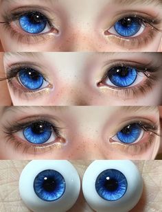 Blue Doll Eyes, Pretty Eyes Color, Rare Eye Colors, Cool Contacts, Eye Lens Colour, Dark Blue Eyes, Eye Texture, Eyes Artwork, Pretty Jewelry Necklaces