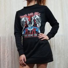 Brand New Never Worn Rocker Sweater Dress! So Hot With Boots! Also Cozy So That's A Plus! Size Small. Message Me If You Have Any Questions And Check Out My Other Listings. Rock Dresses, Black Sweater Dress, Black Sweater, A Plus, Rock N, Black Sweaters, Rock N Roll, Rock And Roll, Rocker