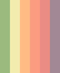 the color palette is very colorful and it looks like an orange, yellow, pink, green