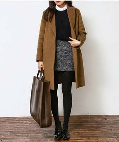 White oxford, black/white micro print mini, black v neck sweater, tights, booties Vinter Mode Outfits, Work Wardrobe, 가을 패션, Petite Outfits, Black Tights, Work Attire, Looks Style, Office Outfits, Denim Outfit