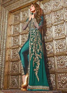 Buy Arabic Wedding Wear - Embroidered Arabic Bridal Dress - Arabic Bridal Dresses With Embroidered Work of Zardozi, Sequins And Dabka in USA, UK, Canada, Australia Visit Now : www.NameerabyFarooq.com or Call / Whatsapp : +1 732-910-5427 Sea Green Color, Malaika Arora, Groom Dresses, Utsav Fashion, Modest Wear, Indian Designer Outfits, Designer Dresses Indian, Stone Work, Abaya Fashion