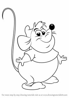 a cartoon rat with an evil look on its face and tail, standing in front of a