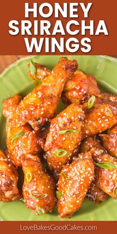 Honey Sriracha Wings Sriracha Wings, Crowd Pleasing Appetizers, Low Carbs, Sriracha, Chicken Dinner Recipes, Sweet And Spicy, Chicken Dinner, Air Fryer, Stew