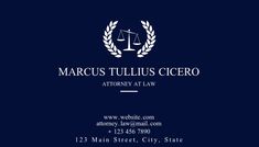 the logo for marcus tullilus cicero at law