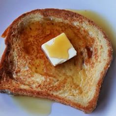 a piece of bread with butter on it