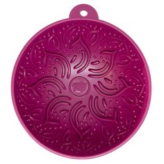 an image of a purple plate with designs on it