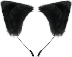 Gothic Black Costume Accessories With Ears, Adjustable Ears Costume Accessories For Party, Adjustable Ears Costume Accessories For Costume Party, Adjustable Ears Headband For Costume Party, Black Ears Costume Accessories For Costume Party, Adjustable Costume Accessories With Ears For Costume Party, Black Costume Accessories With Ears For Costume Party, Black Costume Party Accessories With Ears, Novelty Black Cat Ears Headband