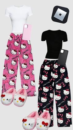 Hello Kitty Pyjamas, Hello Kitty Pajamas, Matching Fits, Preppy Fall Outfits, Kitty Clothes, Cute Christmas Outfits, Hello Kitty Clothes