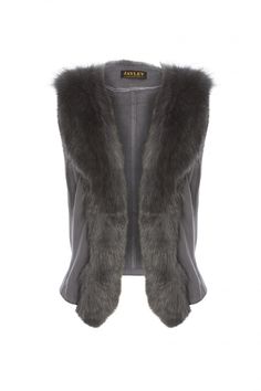 Elegant fox fur gilet, perfect to add a luxurious finishing to any outfit, or for added warmth and comfort.  Faux Suede Gilet with Fox Fur Collar  100% Natural Fox Fur   One size   Comfortably fits sizes 8-14 Faux Fur Gilet, Faux Fur Bag, Fur Gloves, Fur Gilet, Leather Coat Jacket, Fur Headband, Faux Fur Hat, Faux Fur Scarves, Cashmere Gloves