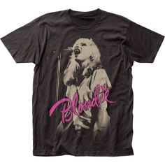 Blondie Mic Throwback Retro Rock N Roll Concert Short Sleeve Tee Shirt. Adult Size Shirt Made From 100% Pre-Shrunk Medium Weight Cotton. Every Item We Sell Is Original Brand New. If An Item Is Designated As "Distressed", The Design Contains Intentional Skips And Voids Which Give The Item A Worn-In Or Vintage Look. These Are Part Of The Actual Design And Do Not Reflect Poor Printing. Punks 70s, Blondie T Shirt, Neo Grunge, Blondie Debbie Harry, Tokyo Street Fashion, 70s Shirts, Rock N Roll Music, Debbie Harry