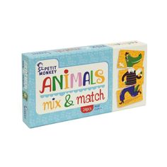 an animal mix and match game in a box